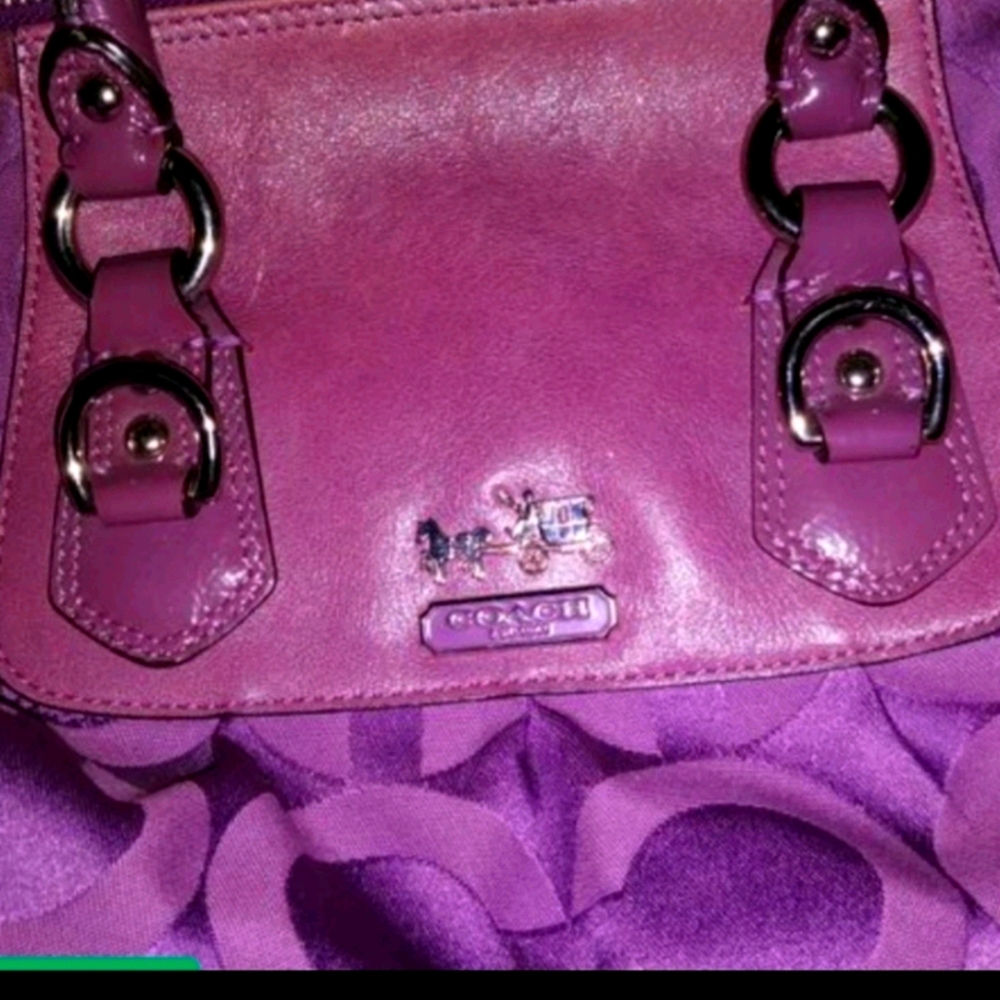 Purple coach bag
